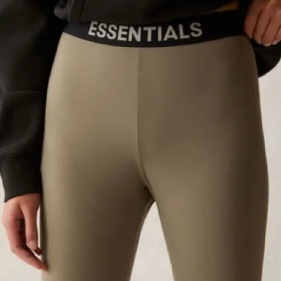 NWT - Fear of God Essentials - Khaki Biker Shorts - Size XS - Picture 2 of 5